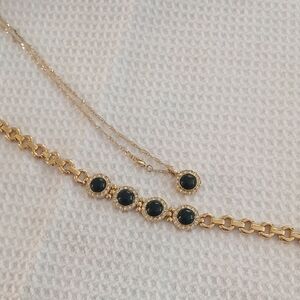 Elegant Gold and Black Jewelry Set